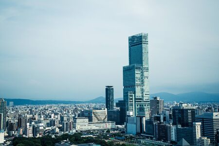 Osaka city landscape, Japanのeditorial素材