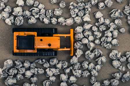 Garbage and bulldozersの写真素材