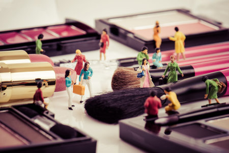 Cosmetics and miniature dolls