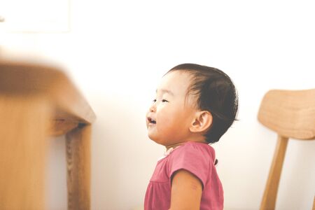 Cute baby.Japanese Asianの写真素材