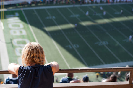 People to watch the stadiumの写真素材