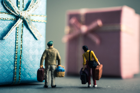 Miniature and gift boxの写真素材