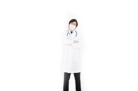 asian doctor in roomの写真素材