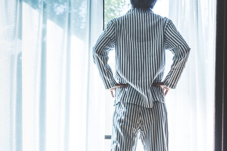 Men wearing pajamasの写真素材