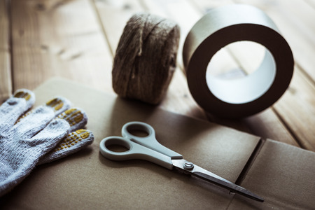 wrapping image,Cardboard boxの写真素材