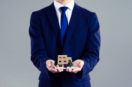 home and Businessmanの写真素材