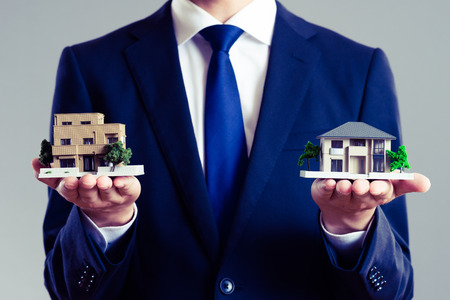 home and Businessmanの写真素材