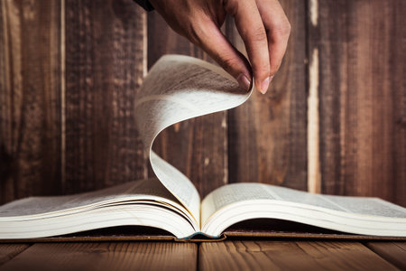 reading bookの写真素材