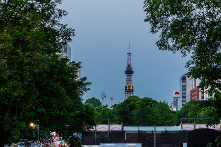 Sapporo TV Tower in Hokkaido Japanのeditorial素材