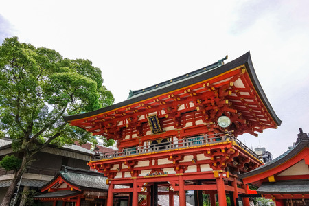 kobe,Japan - June 27, 2017: Ikuta shrine in Kobe city Japan.のeditorial素材
