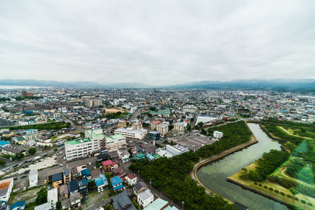 Goryokaku of Hakodateyama in Hokkaido Japanのeditorial素材