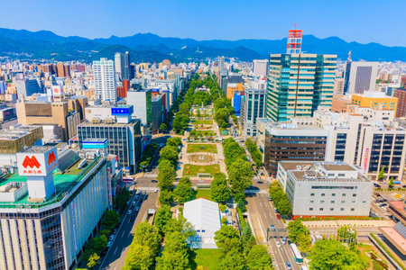 Odori Park in Hokkaido Japanのeditorial素材