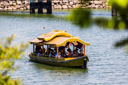 Japanese style tourist boatのeditorial素材