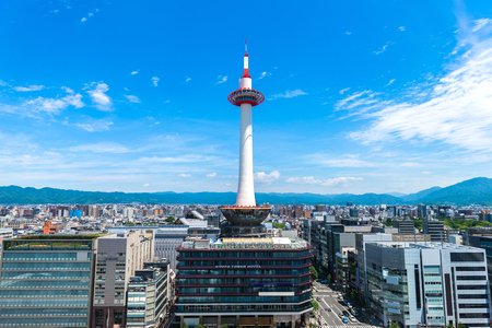 Kyoto Tower in japanのeditorial素材