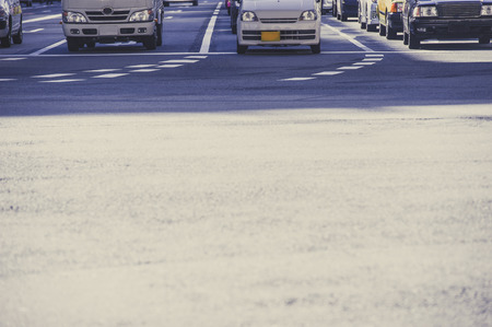 Vehicles on the road queuing.の写真素材
