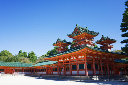 Heian Jingu Shrine Kyoto Japanのeditorial素材