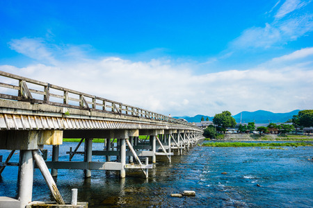 Togetsukyo Bridge in Arashiyama Kyoto Japanのeditorial素材
