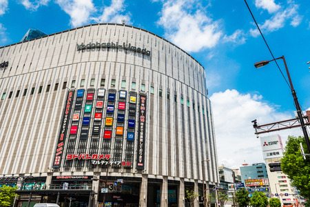 Osaka,Japan - July 27, 2017: Yodobashi Camera at Umeda Osaka.Japanese electronics retail chain.のeditorial素材