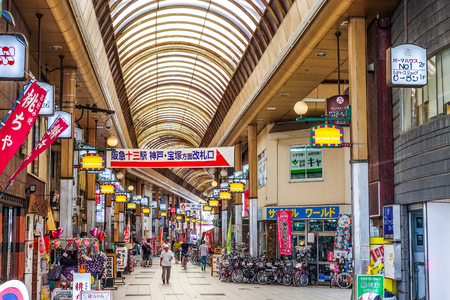 Osaka, Japan -  14 August 2017 - Juso Shopping Districts in Osaka Japanのeditorial素材