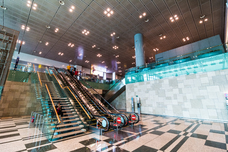 Changi, Singapore - September 9, 2017: Changi Airport in Singapore.It is the primary civilian airport for Singapore, and one of the largest transportation hubs in Southeast Asia.のeditorial素材