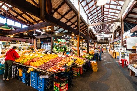 Fremantle, AUSTRALIA - September 8, 2017: The Fremantle Markets is a public market located on the corner of South Terrace and Henderson Street, Fremantle, Western Australia. Built in 1897.のeditorial素材