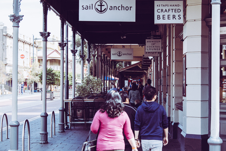 Fremantle, AUSTRALIA - September 8, 2017: Fremantle is a major Australian port city in Western Australia.Fremantle was the first area settled by the Swan River colonists in 1829.のeditorial素材
