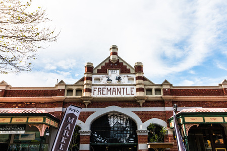 Fremantle, AUSTRALIA - September 8, 2017: The Fremantle Markets is a public market located on the corner of South Terrace and Henderson Street, Fremantle, Western Australia. Built in 1897.のeditorial素材