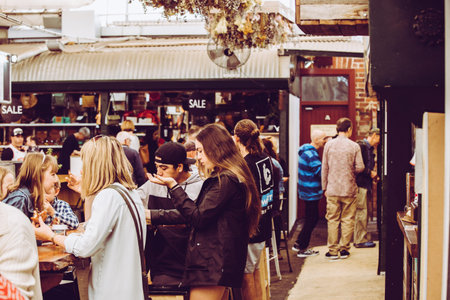 Fremantle, AUSTRALIA - September 8, 2017: The Fremantle Markets is a public market located on the corner of South Terrace and Henderson Street, Fremantle, Western Australia. Built in 1897.のeditorial素材