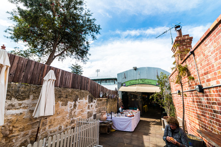 Fremantle, AUSTRALIA - September 8, 2017: The Fremantle Markets is a public market located on the corner of South Terrace and Henderson Street, Fremantle, Western Australia. Built in 1897.のeditorial素材