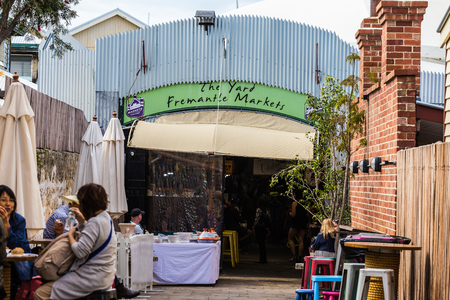 Fremantle, AUSTRALIA - September 8, 2017: The Fremantle Markets is a public market located on the corner of South Terrace and Henderson Street, Fremantle, Western Australia. Built in 1897.のeditorial素材