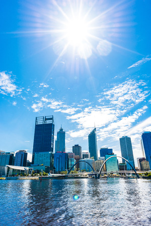 Urban landscape of Perth Australiaの写真素材