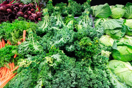 Vegetables sales area of market