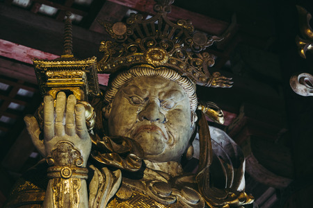 The Great Buddha (Daibutsu) at Todaiji temple in Nara, Japanのeditorial素材