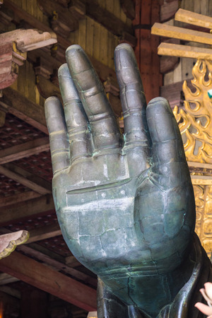 The Great Buddha (Daibutsu) at Todaiji temple in Nara, Japanのeditorial素材