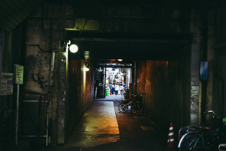 Osaka, Japan - September 21, 2017: Tsuruhashi Korean Town and Shopping Street at Higashinari District in Osaka,Japan.の写真素材