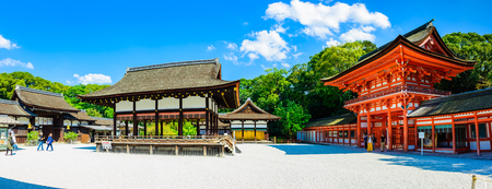 Kyoto, Japan - September 26, 2017: Shimogamo shrine is one of the oldest shinto shrines in Kyoto, Japan. Its formal name is Kamo-mioya-jinja.のeditorial素材