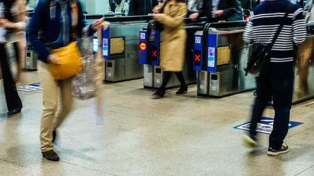 ticket gate of the stationのeditorial素材