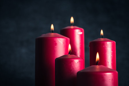 Red candleの写真素材