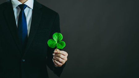 Businessmen with plantsの写真素材