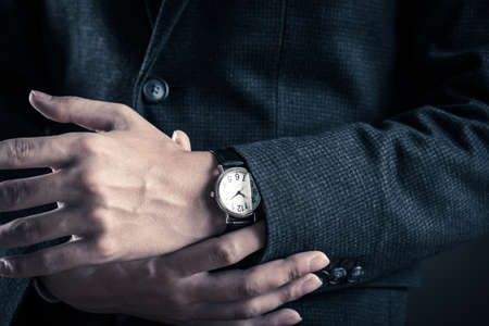 Businessman's handの写真素材
