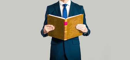 Books and businessmenの写真素材