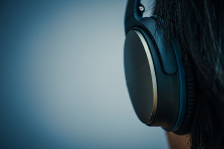 Men with headphonesの写真素材