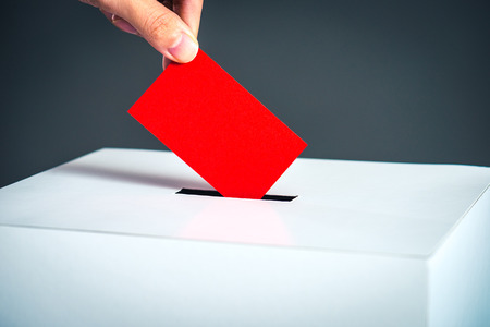 Voting box and election imageの写真素材