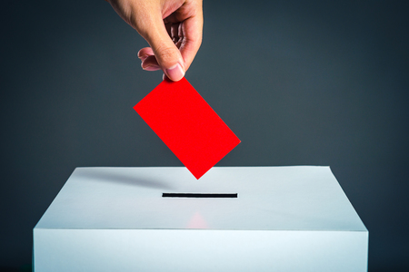 Voting box and election imageの写真素材