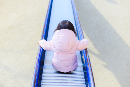 japanese cute children playing outdoorの写真素材