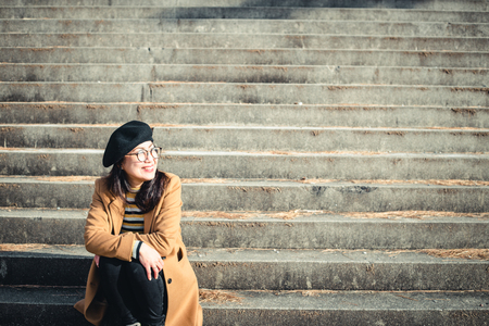Japanese happy woman lifestyleの写真素材