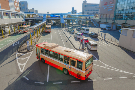 Hyogo,Japan - February 9, 2018: Sanda Station is a Japan railway station in Hyogo, Japan.のeditorial素材