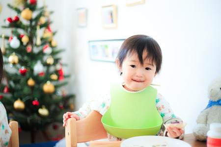 Cute child, Christmas imageの写真素材