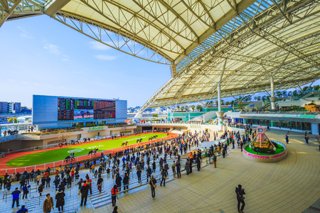 Hyogo,Japan - February 25, 2018: Hanshin Horse Racing course in Takarazuka Hyogo,Japan.Races held every Saturday and Sunday even on major holidays.のeditorial素材