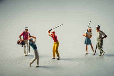 Golfer of miniature peopleの写真素材